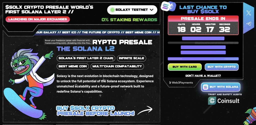 Prévente de la cryptography Solaxy
